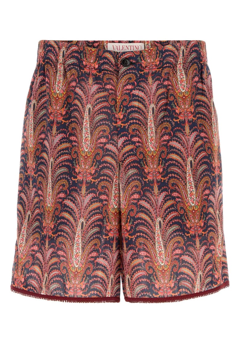 printed cotton bermuda shorts by Selfnex