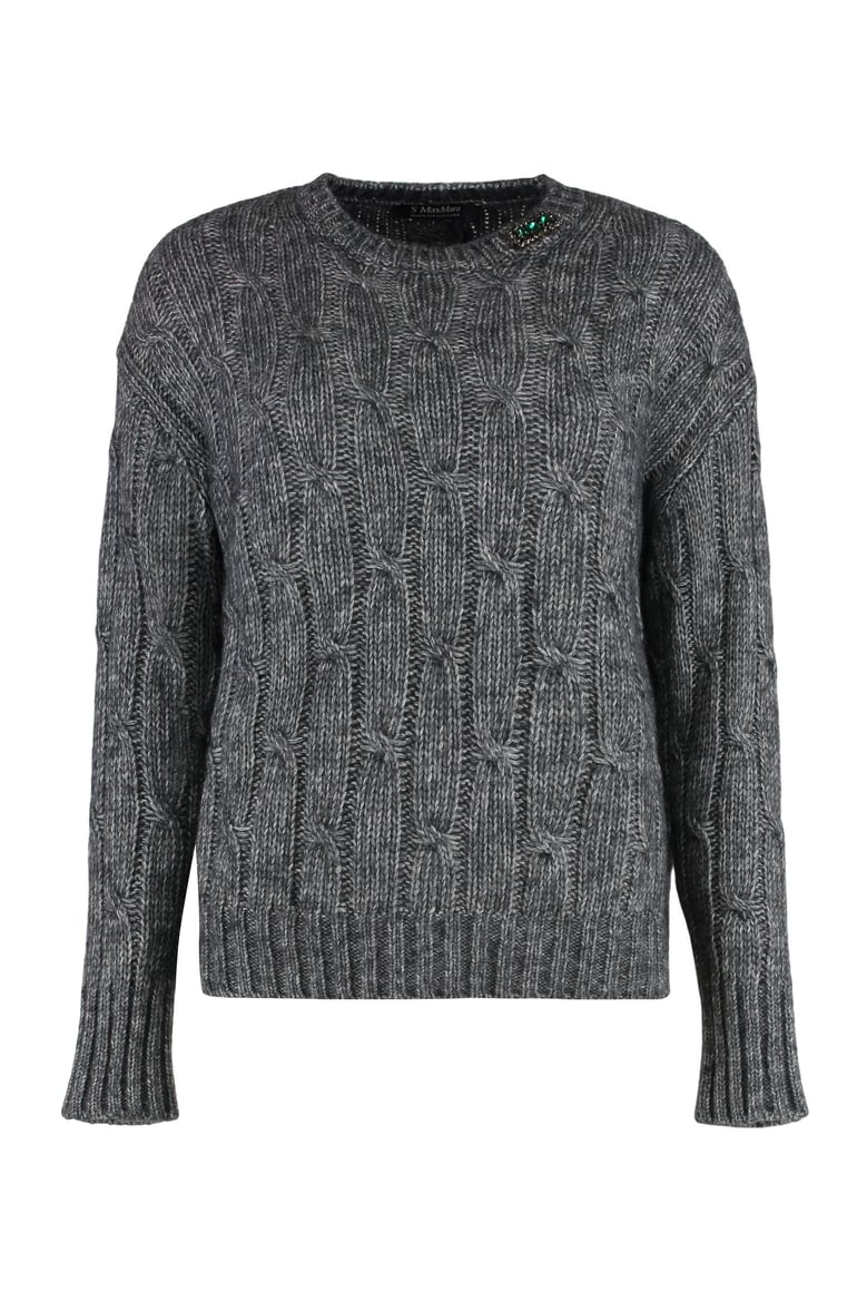 cabaret cotton blend crew-neck sweater by Selfnex