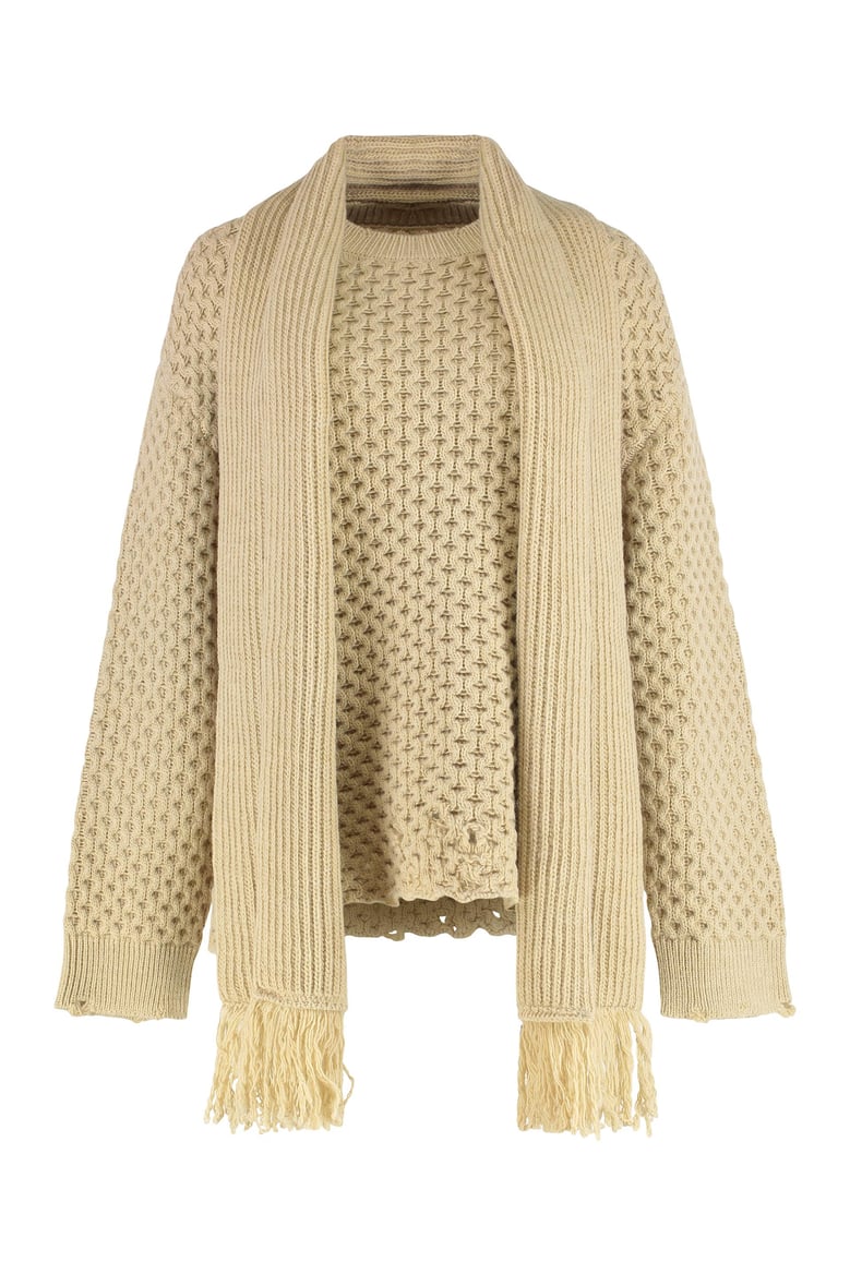 wool-blend crew-neck sweater by Selfnex