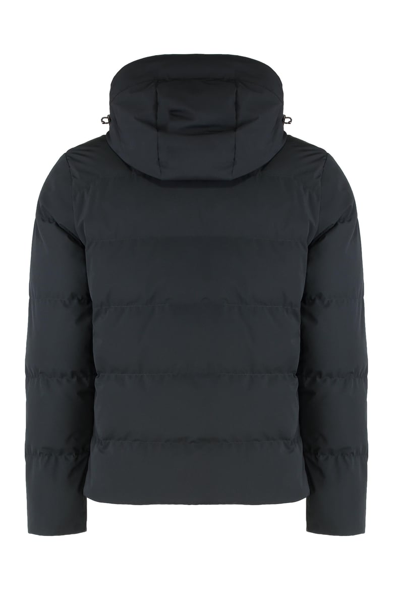 hooded short down jacket by Selfnex