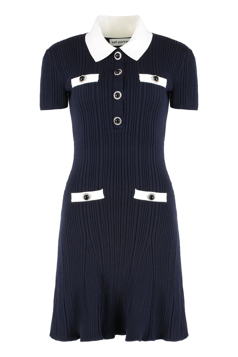 ribbed knit dress by Selfnex