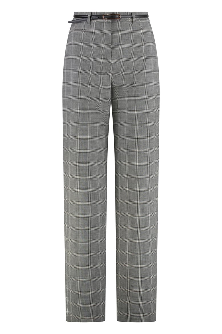 mazurca prince of wales motif wool trousers by Selfnex