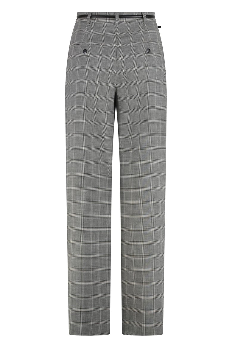 mazurca prince of wales motif wool trousers by Selfnex