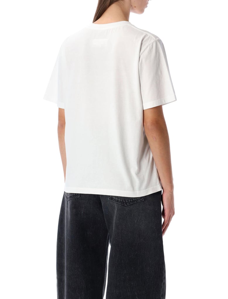 mm6 white cotton logo t-shirt by Selfnex