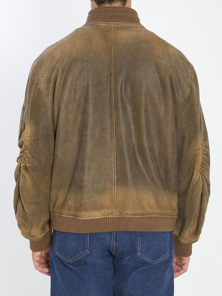 unisex brown bomber jacket by Selfnex
