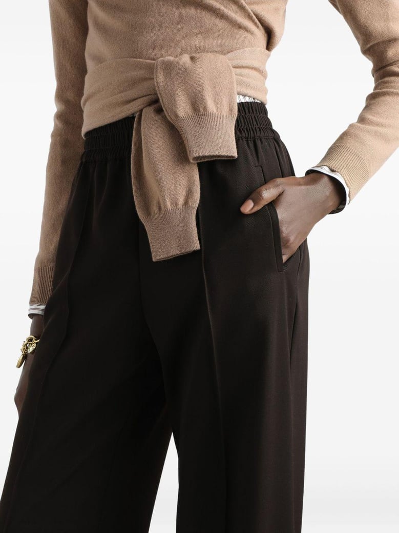 brown wool trousers by Selfnex