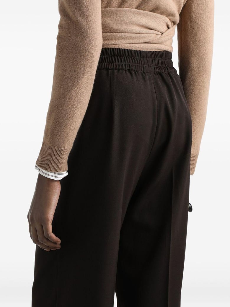 brown wool trousers by Selfnex