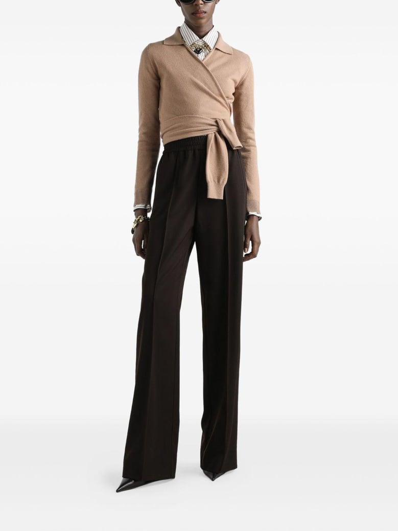 brown wool trousers by Selfnex