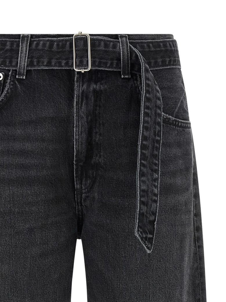 jeans cuffer taper grey washed effect by Selfnex