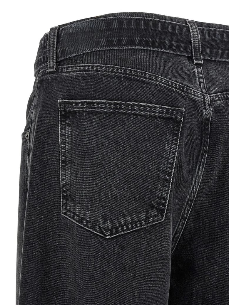 jeans cuffer taper grey washed effect by Selfnex
