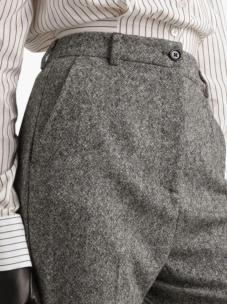 wool-blend dotted trousers by Selfnex