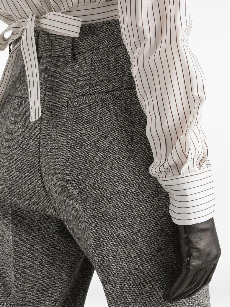 wool-blend dotted trousers by Selfnex