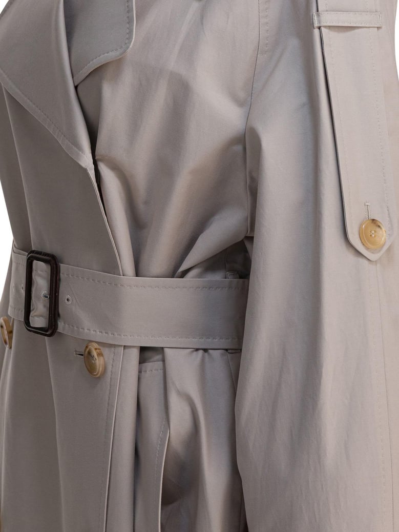 double-breasted cotton twill trench coat by Selfnex