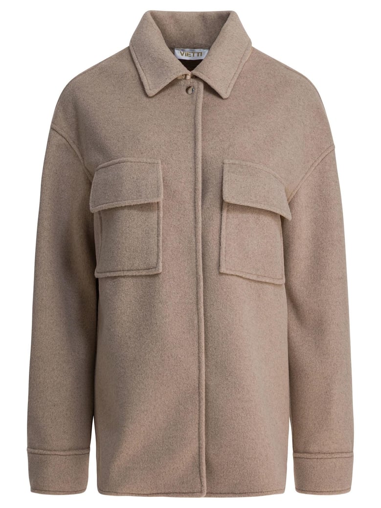 beige polyester rayon jacket by Selfnex