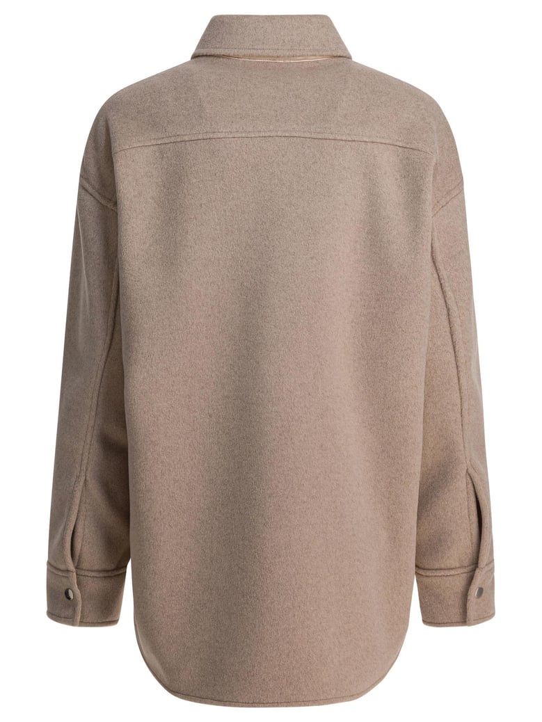 beige polyester rayon jacket by Selfnex