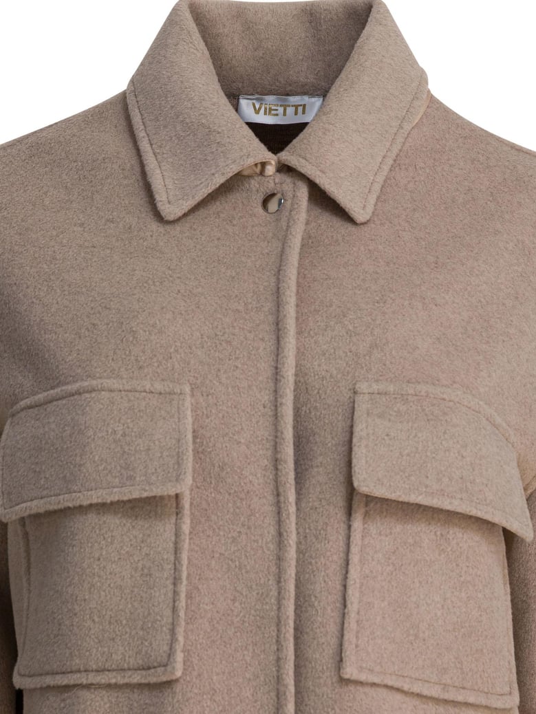 beige polyester rayon jacket by Selfnex