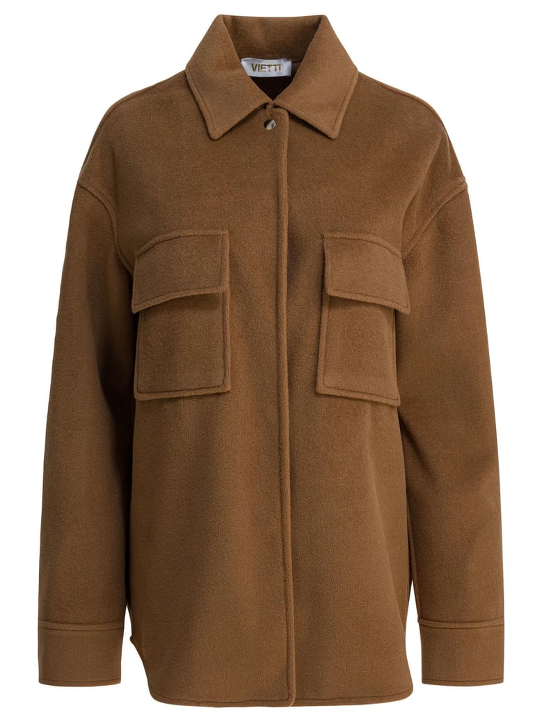 brown polyester rayon jacket by Selfnex