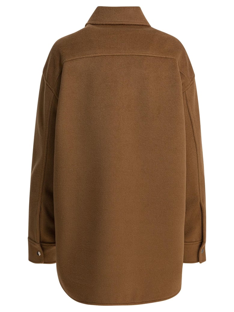brown polyester rayon jacket by Selfnex