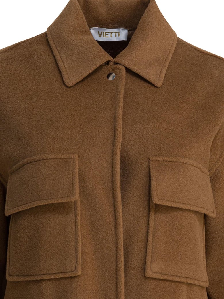 brown polyester rayon jacket by Selfnex