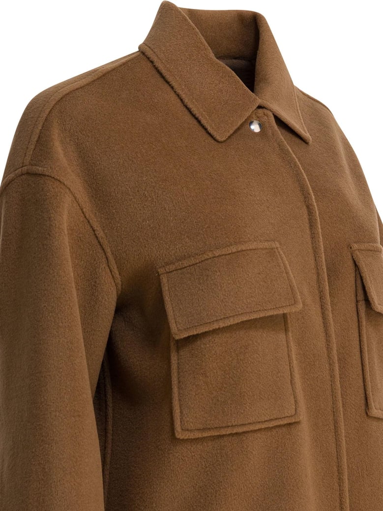 brown polyester rayon jacket by Selfnex