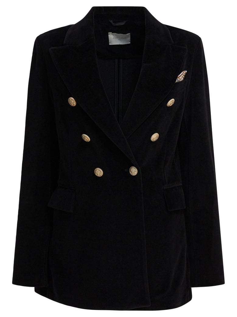black cotton polyester jacket by Selfnex