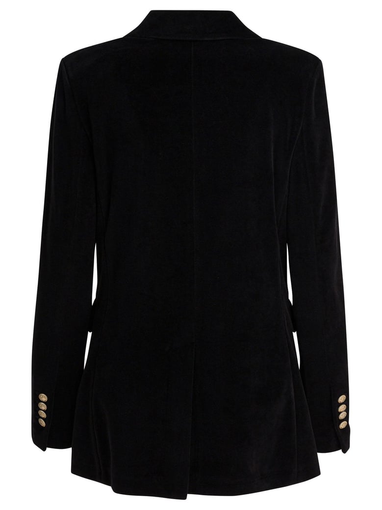 black cotton polyester jacket by Selfnex