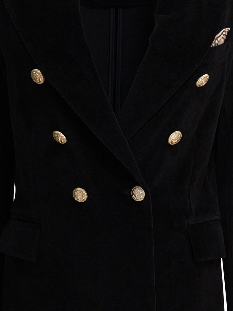 black cotton polyester jacket by Selfnex