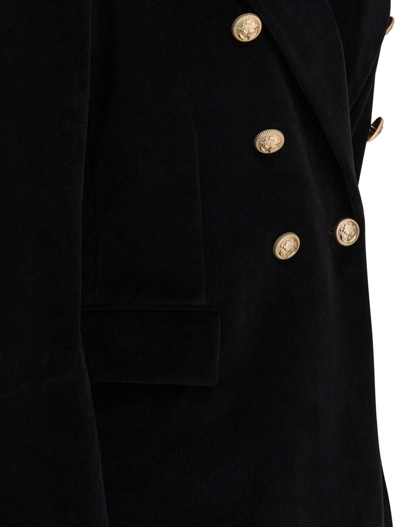 black cotton polyester jacket by Selfnex