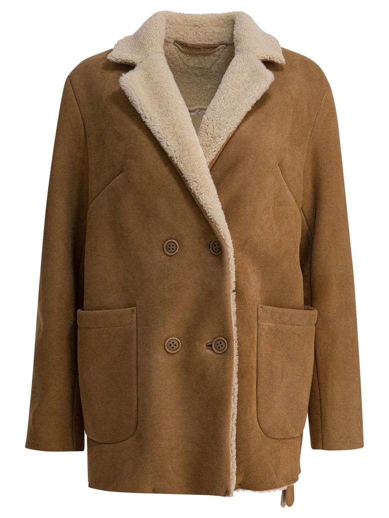 balzer shearling suede leather jacket by Selfnex