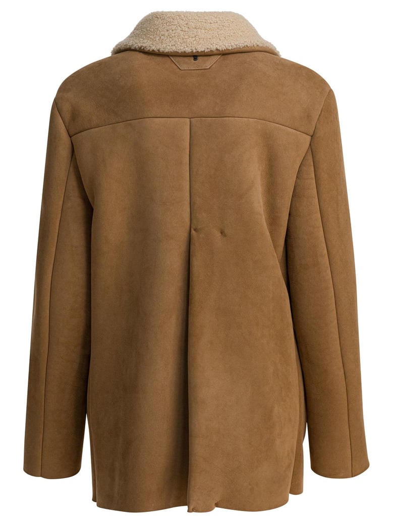 balzer shearling suede leather jacket by Selfnex