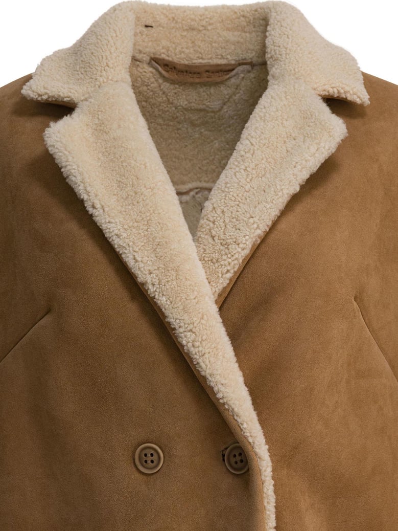 balzer shearling suede leather jacket by Selfnex