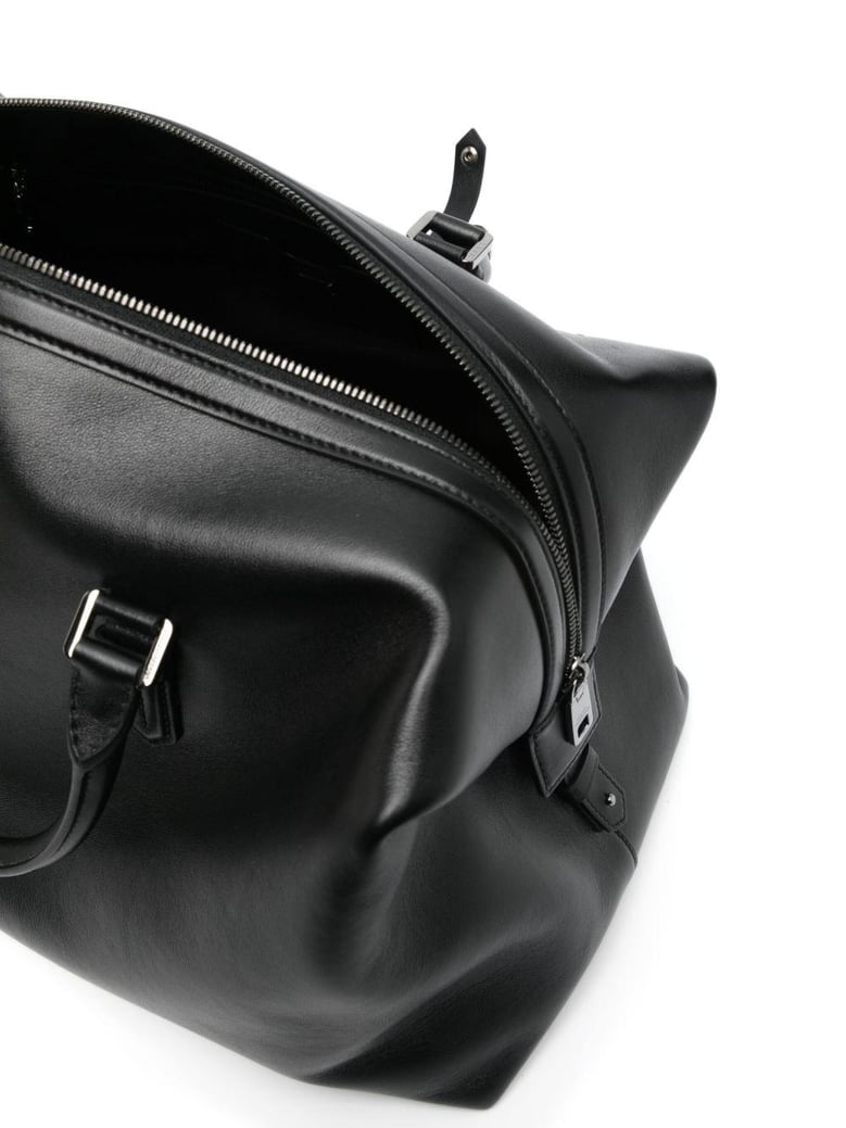 duffle bag in black calfskin by Selfnex