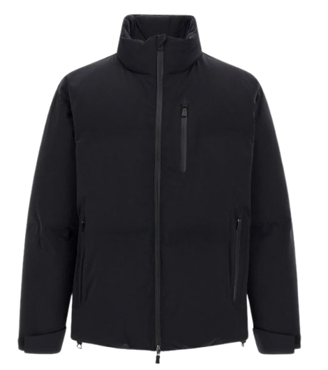 new impact high-neck short down jacket by Selfnex