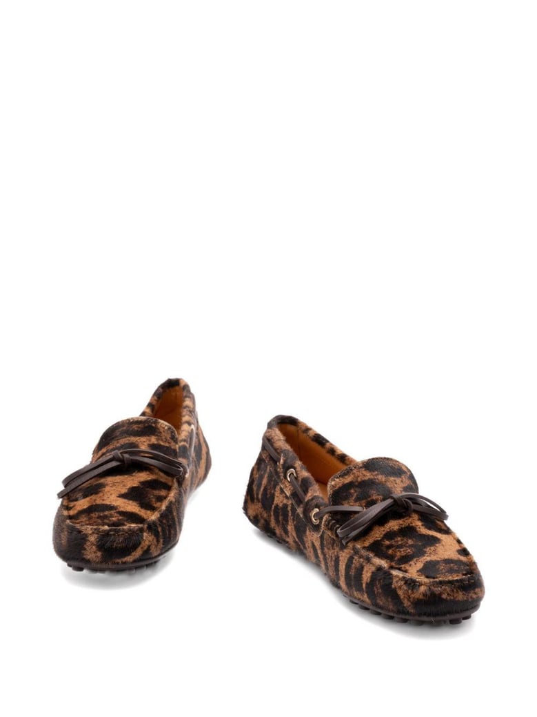 leopard-print calf hair loafers by Selfnex