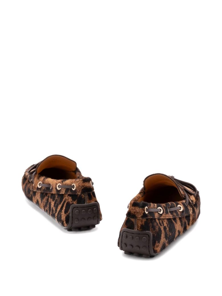 leopard-print calf hair loafers by Selfnex