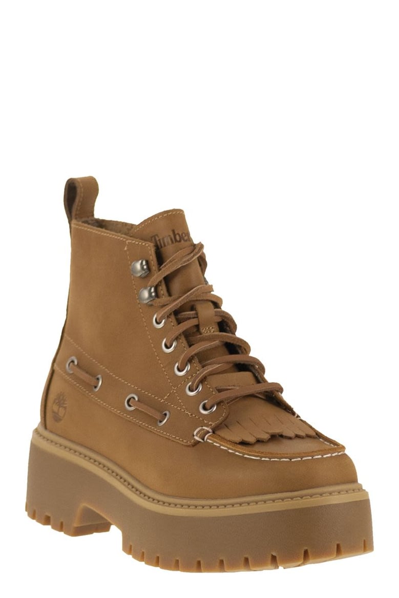 stone street - fringed boot with platform by Selfnex