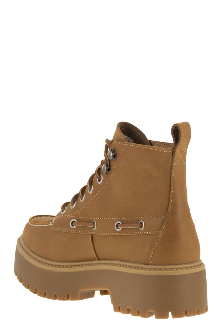 stone street - fringed boot with platform by Selfnex