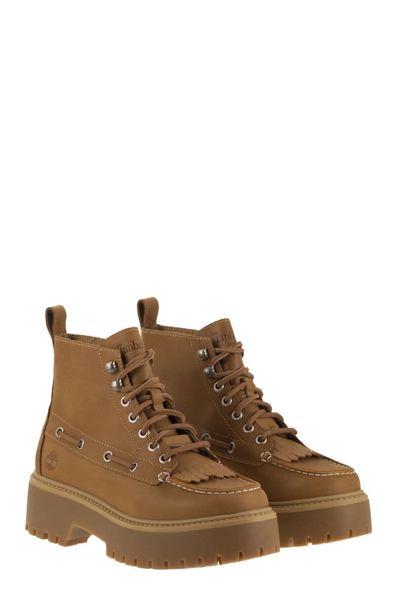 stone street - fringed boot with platform by Selfnex