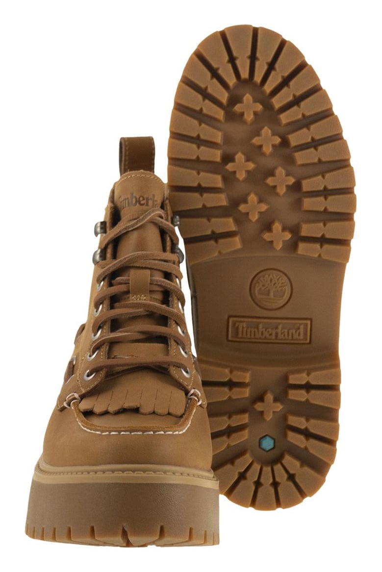 stone street - fringed boot with platform by Selfnex