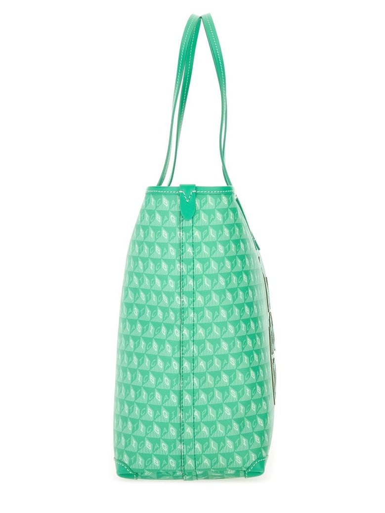 tote bag with i am a plastic bag pattern by Selfnex