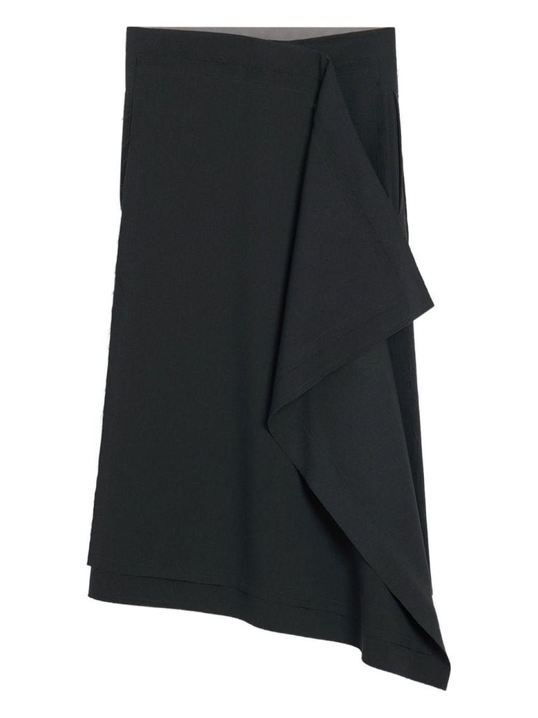 charcoal wool skirt by Selfnex