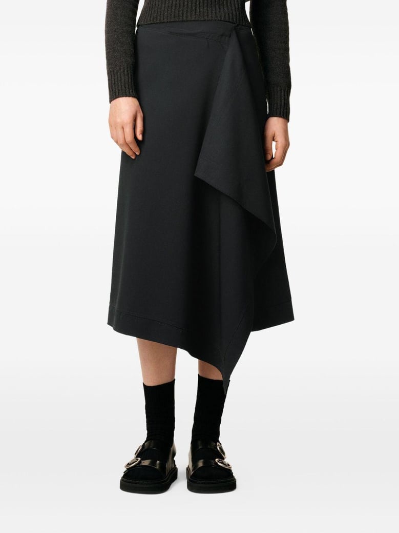 charcoal wool skirt by Selfnex