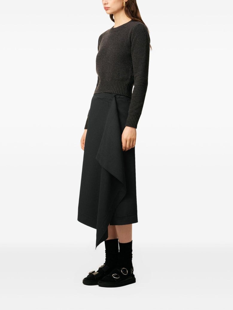 charcoal wool skirt by Selfnex