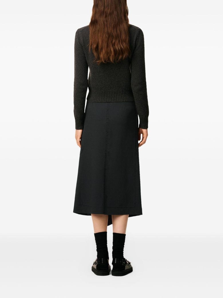 charcoal wool skirt by Selfnex