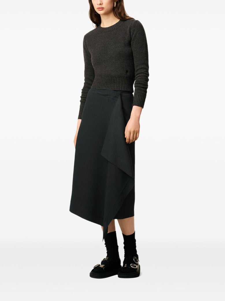 charcoal wool skirt by Selfnex