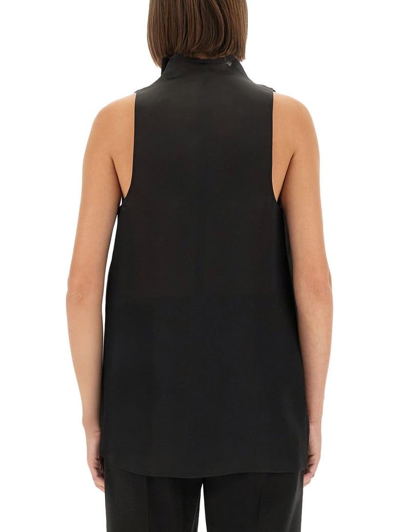 black silk top by Selfnex