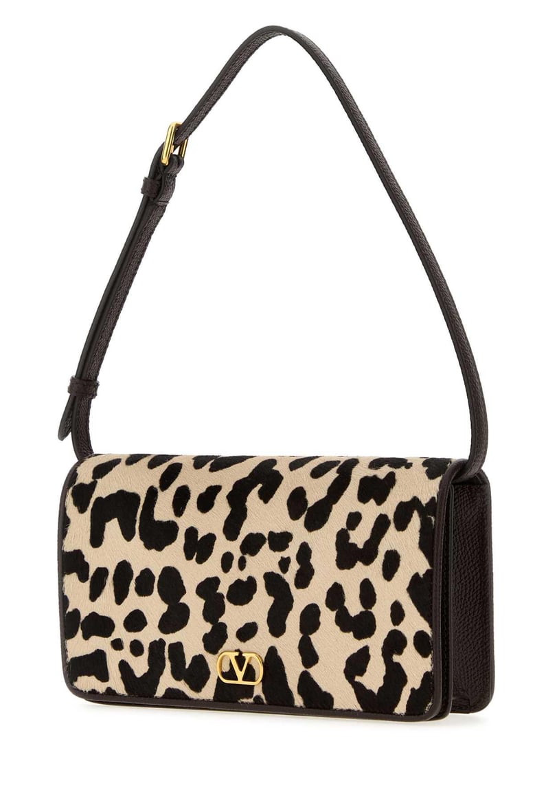printed calf hair mini vlogo signature shoulder bag by Selfnex