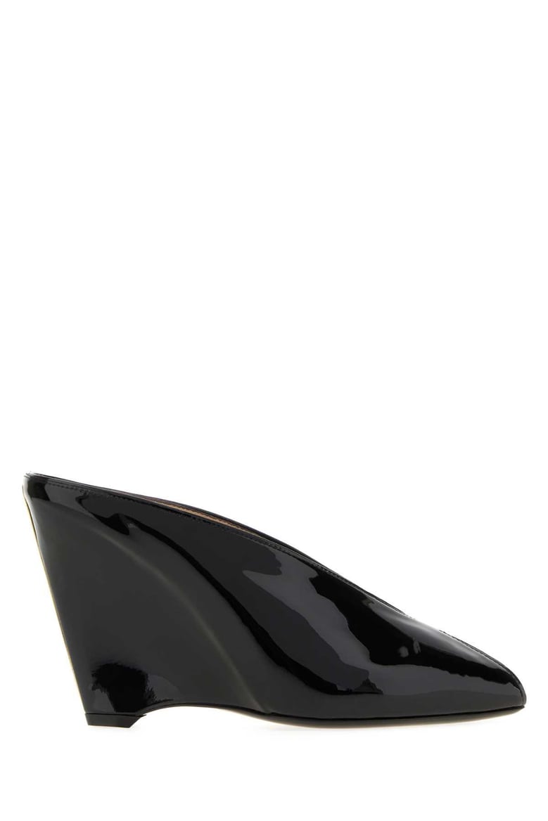 black leather alicia mules by Selfnex
