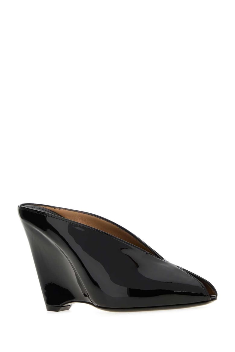 black leather alicia mules by Selfnex