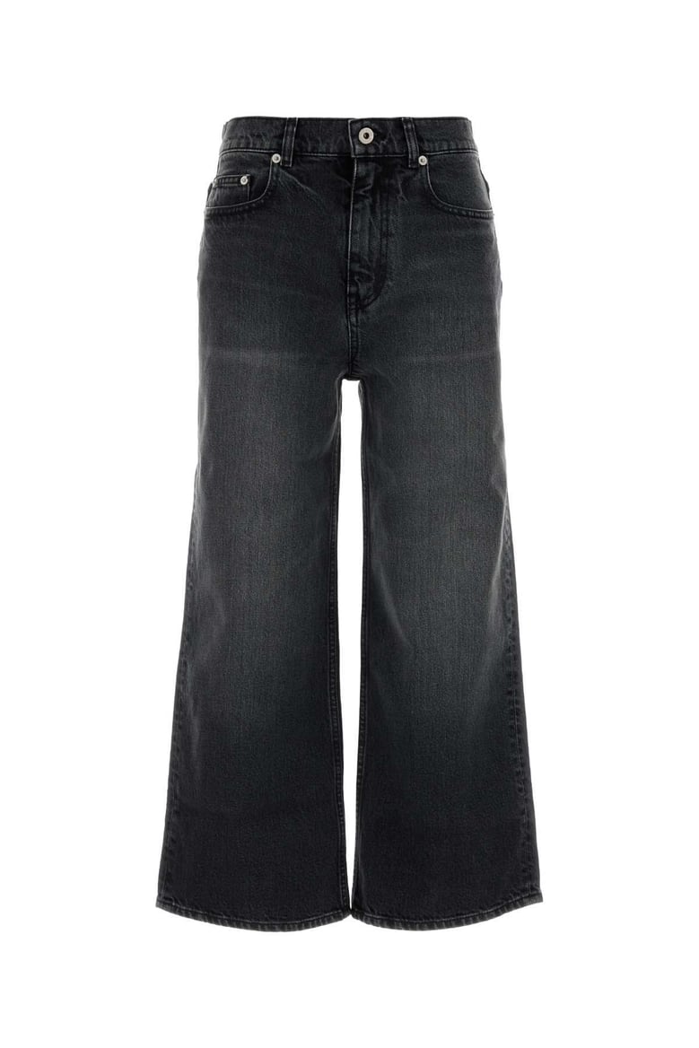 black stretch denim jeans by Selfnex